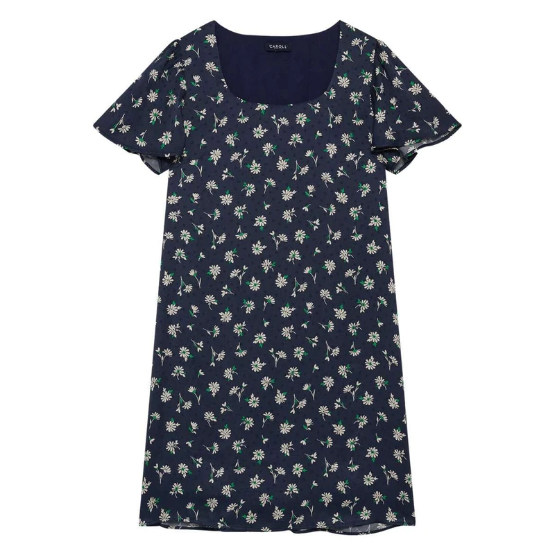 Caroll Women's 261r-rufina Dress, Crlimp/Pe26/Little/Daisy/Navy, 16