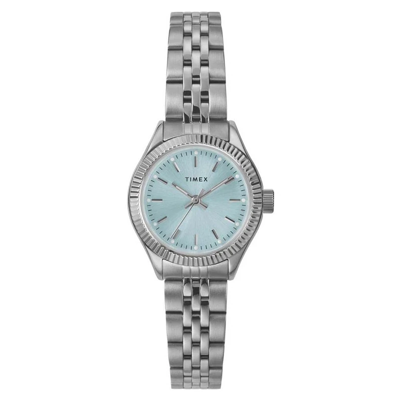 Timex Women's Trend 25 mm Watch - Silver-Tone Stainless Steel Bracelet with Blue Dial and Silver-Tone Case TW2W90700