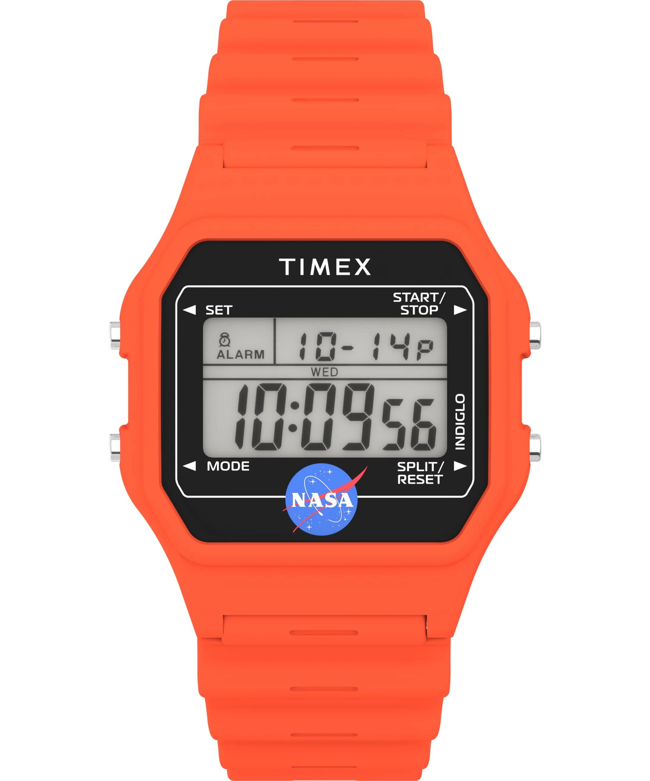 Timex Men's Main Street 36 mm Watch - Orange Resin Strap with N-A Dial and Orange Case TW2Y13300