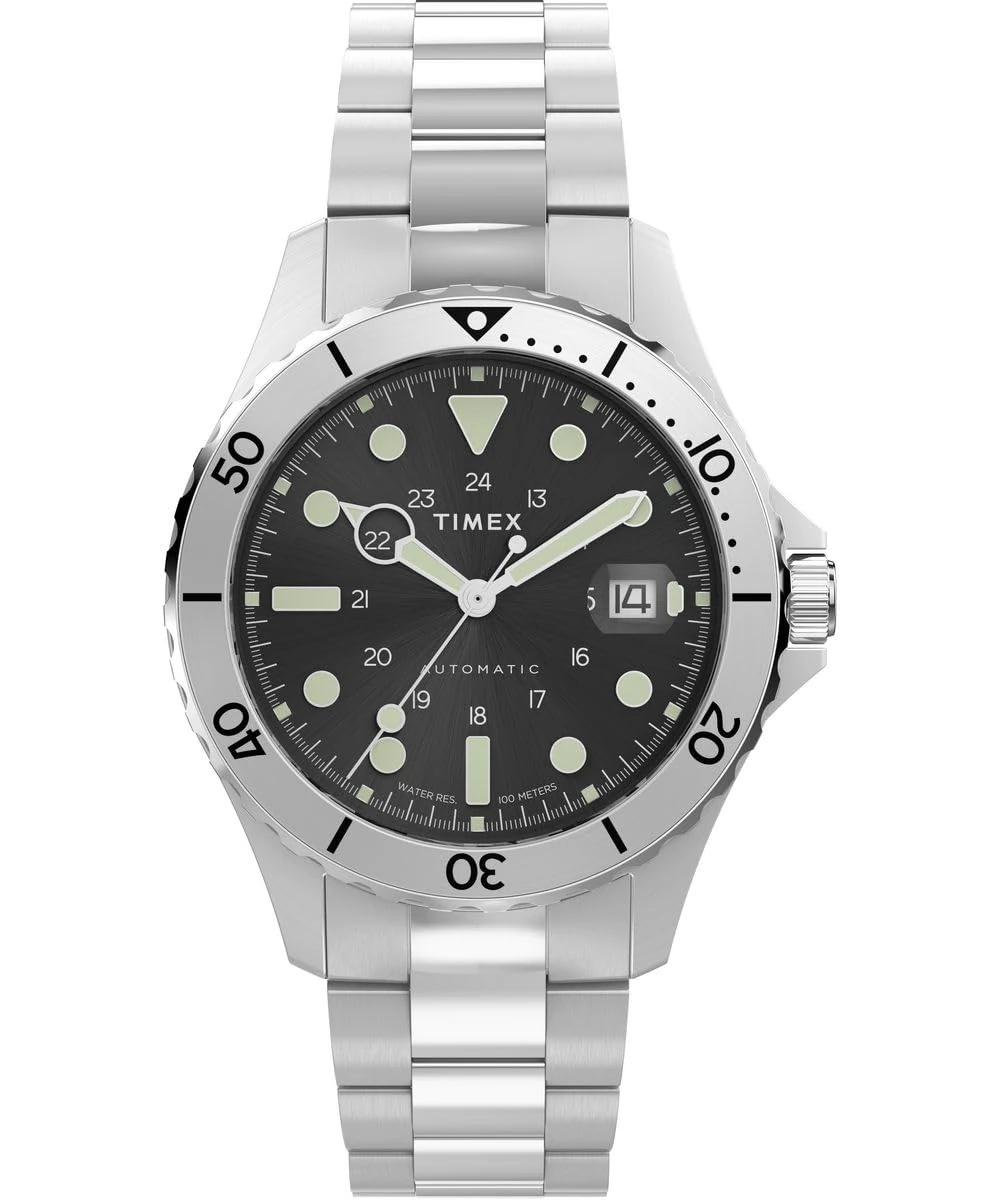 Timex Men's Trend 41 mm Watch - Stainless Steel Bracelet with Black Dial and Stainless Steel Case TW2Y15300
