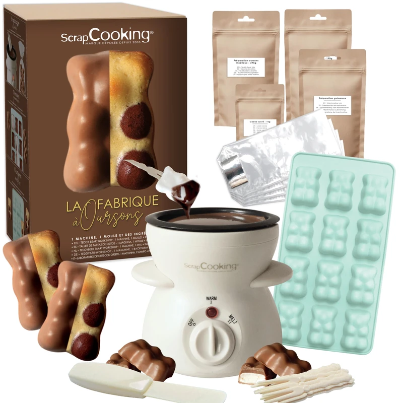 ScrapCooking 3814 Teddy Bear Kit, Silicone