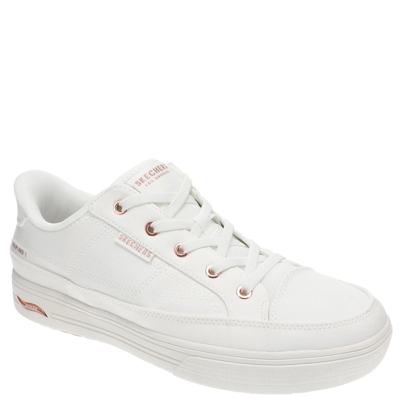Skechers Women's Arch Fit Arcade-See Ya There Hands Free Slip-ins Sneaker, White, 6 Wide - Image 1