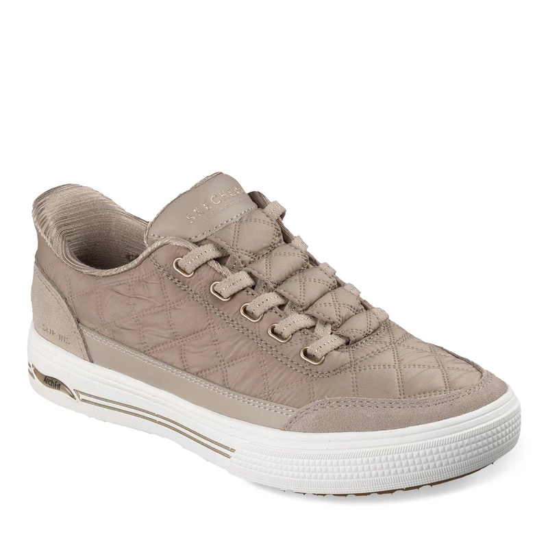 Skechers Women's Arch FIT Arcade Cuddle Steps Trainers, Taupe, 3 UK