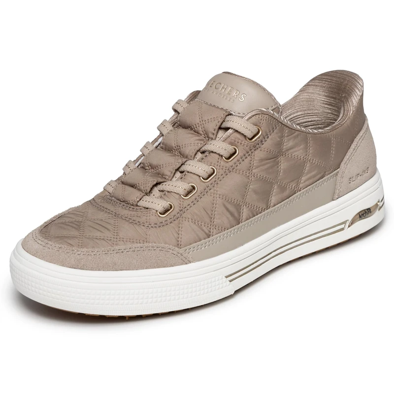 Skechers Women's Arcade Cozy Fit Cuddle Steps, Taupe, 4 UK