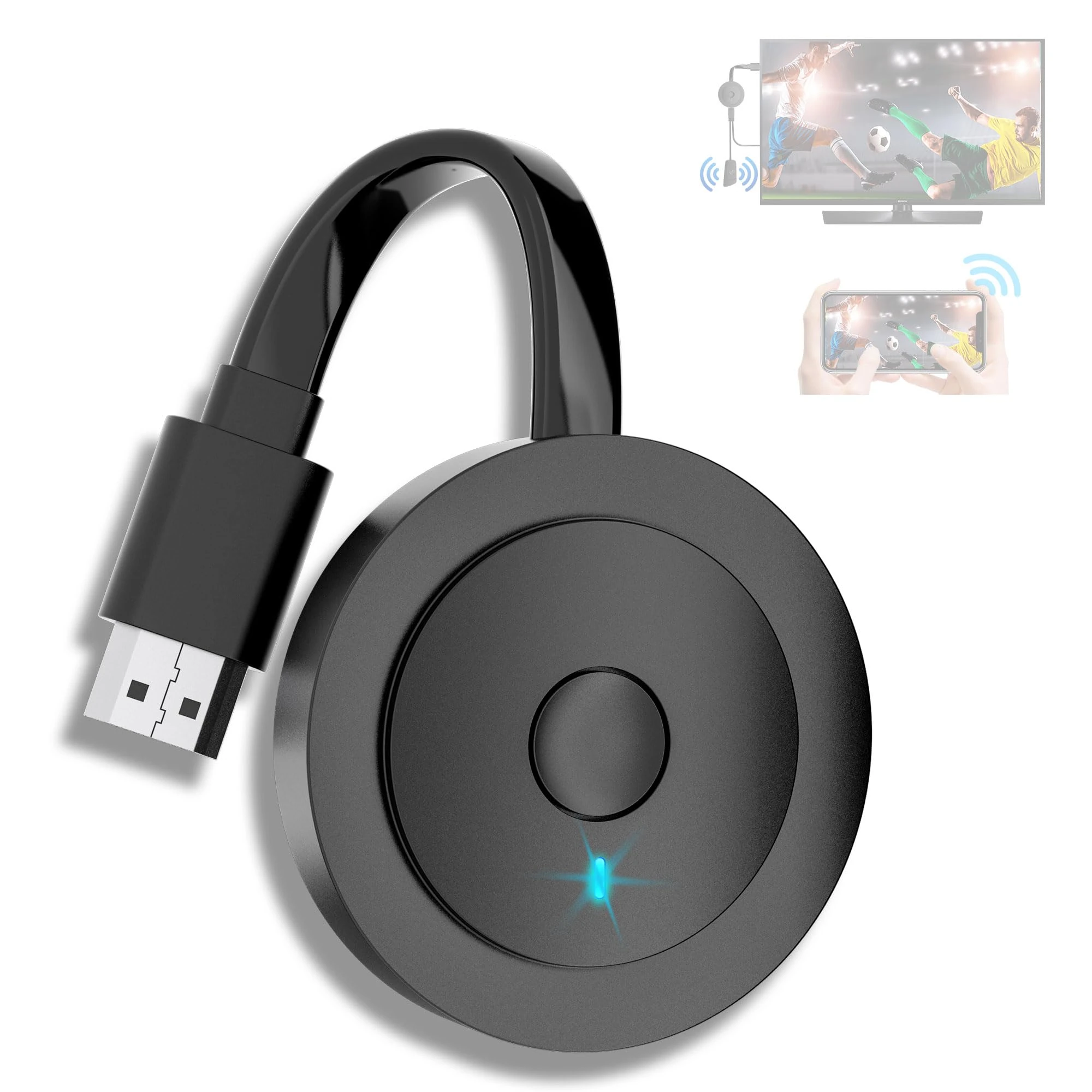 Wireless HDMI Adapter, 4K HDR Wireless HDMI Dongle, SOCLLLife Wi-Fi Display Dongle Screen Video Stream Airplay Adapter Support Miracast/DLNA/Airplay for I*OS/Android/Windows/Mac I*OS/Monitor/Projector