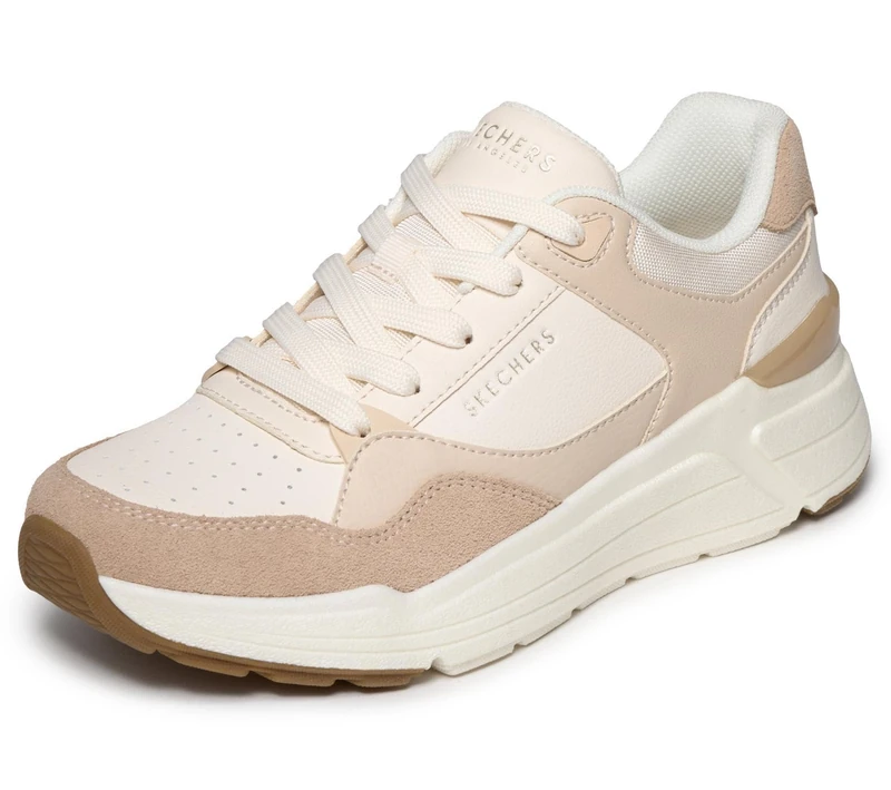 Skechers Street Women's Duraleather and Suede Lace Up Fashion Sneakers