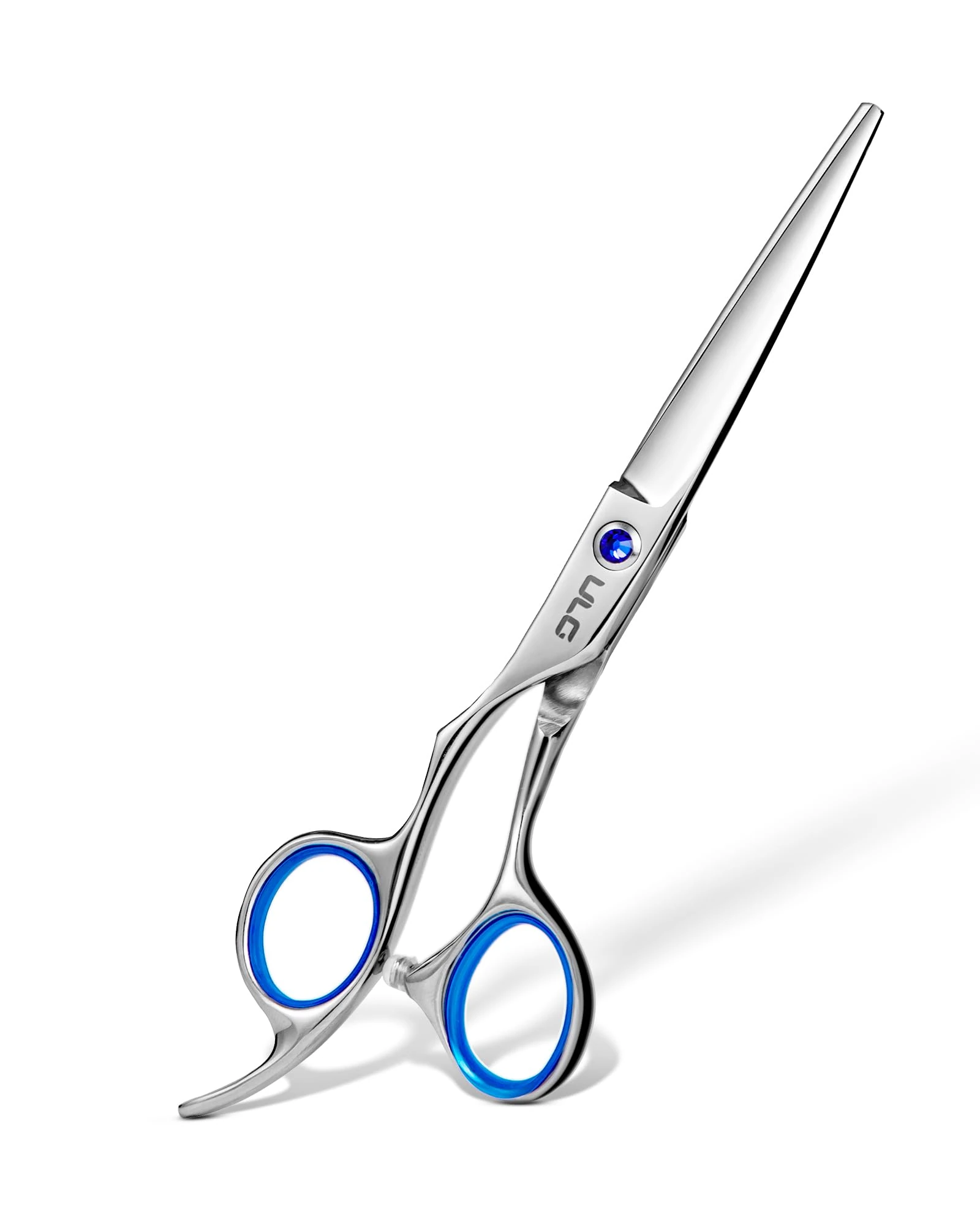 ULG Hair Cutting Scissors, Professional Hair Scissors 6.5 inch Left-Hand Razor Edge Barber Shears Salon Hair Cutting Shears Made of Japanese Stainless Steel, Hand Sharpened Blue