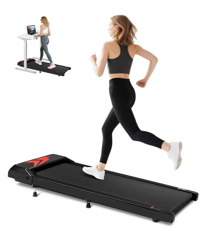 Cozary Treadmill, 4 in 1 Treadmill for Home with 5% Tilt and Handle, 2.5HP for Under Desk Office, Walking Pad, 2-8KM/H Speed with LED Display, Remote Control and App