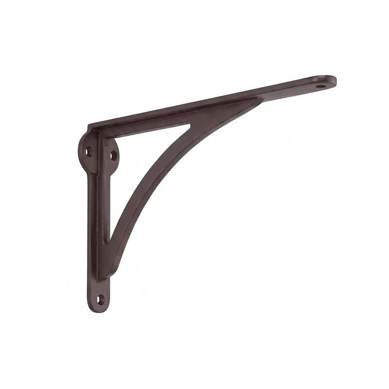 Khtumeware 100% Solid Brass Decorative Shelf Brackets, 10-inch Wall-Mounted Shelving Brackets, 2-Pack Oil Rubbed Bronze Vintage Metal Shelf Bracket Victorian Wall Bracket.