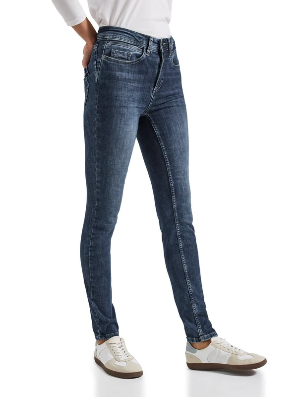 Street One Women's 3717173 Slim fit Jeans, Dark Blue Random, 33 W/30 L