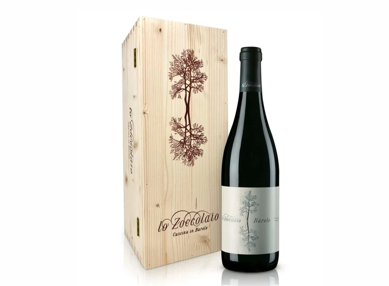 Lo Zoccolaio Barolo DOCG Piedmont Red Dry Wine with Wood Case - Luxury Red Wine - Gifts for Women - Mum - 1x750 ml (Pack of 6)