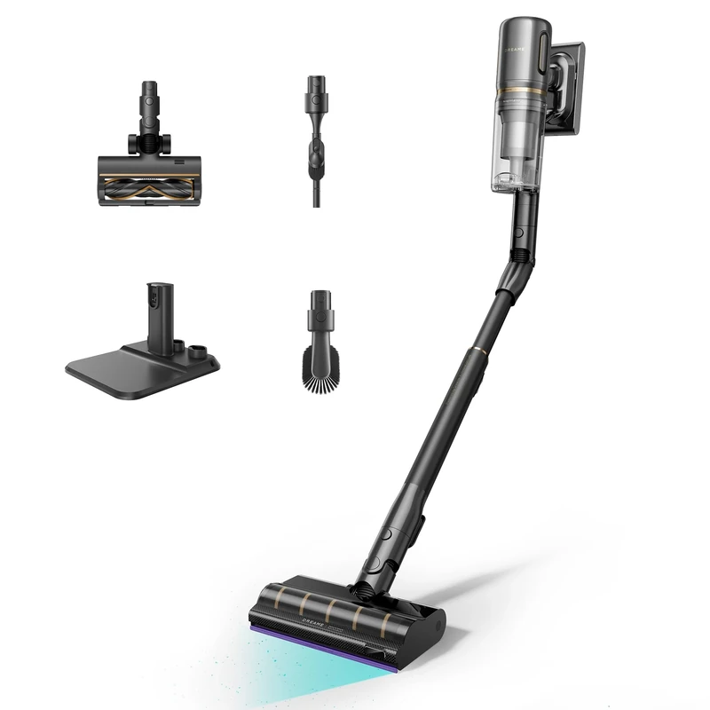 dreame V20 Pro-A Cordless Stick Vacuum, 0mm Edge Cleaning, Tangle-Free, Hard Floor & Carpet Cleaning, 210AW Suction, 90min Max Run Time, 99.99 percent Filtration, Pet Fur Cleaning