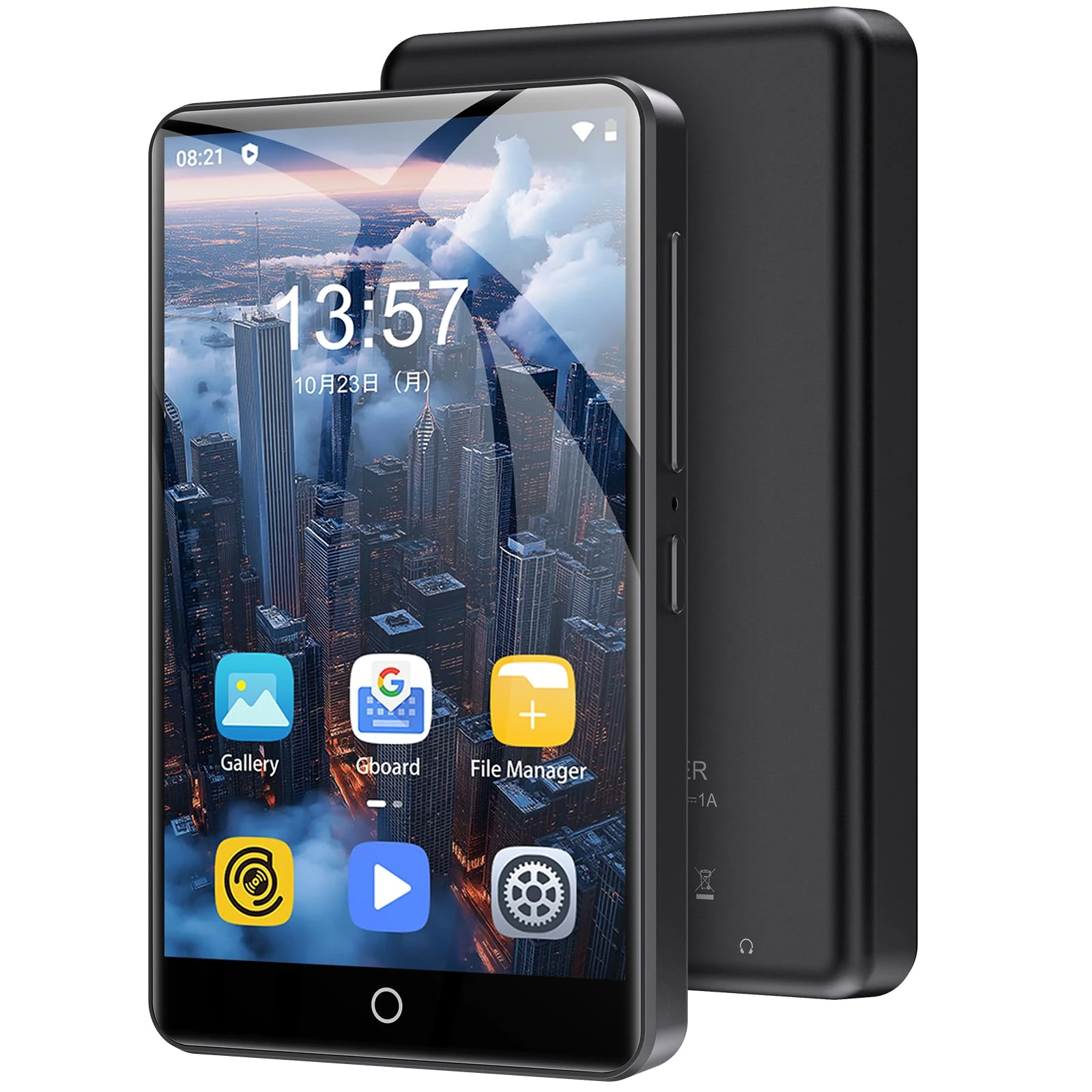 80GB MP3 Player with Bluetooth and WiFi, Mp3 & Mp4 Music Player with Spotify, Amazon Music, Deezer, Audible, Browser, 4.0" IPS Touch Screen Android Player with Speaker, FM Radio, Up to 512GB（Black）