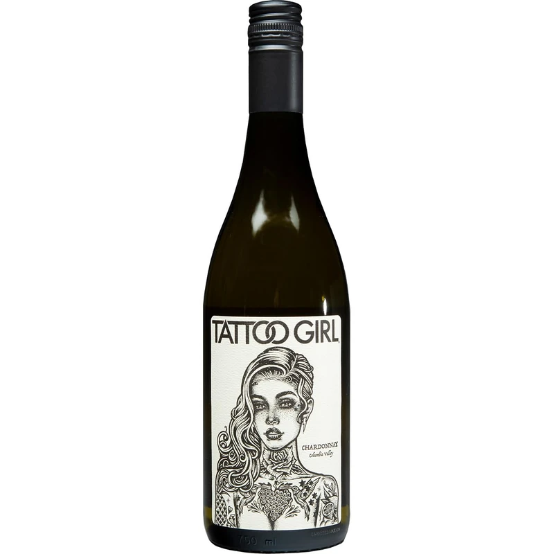 Tattoo Girl Chardonnay, 750 ml, Washington State (Pack of 6) - Image 1