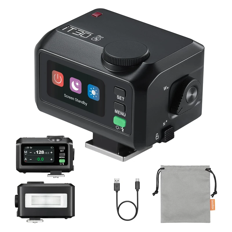 GODOX iT30Pro N TTL Camera Flash Speedlite for Nikon Cameras, iT30ProN iFlash Pocket Flash GN15 2.4 GHz HSS 1/8000s, 1.5s Recycle Time, 7.4V 900mAh Li-ion Battery, Built-in Diffuser (Black)