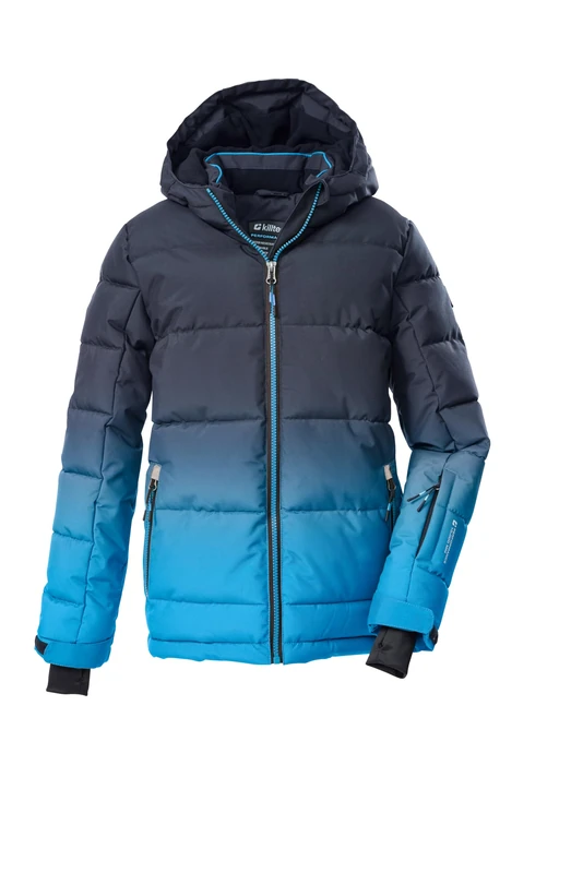 killtec KSW 252 MN QLTD JCKT 43822-000 Men's Quilted Winter Jacket with Hood and Snow Guard Neon Blue S