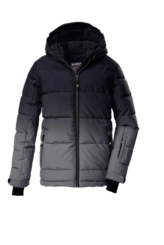 killtec KSW 252 MN QLTD JCKT 43822-000 Men's Quilted Winter Jacket with Hood and Snow Guard Medium Grey S