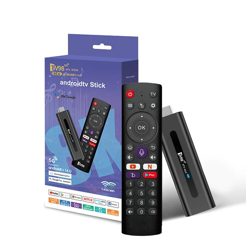 TV Stick 2GB RAM 16GB Quad-Core 64bit Dual 2.4G/5G WiFi HDR10+ Ultra USB HD Smart TV STICK Box Streaming Media (2+16 BT)