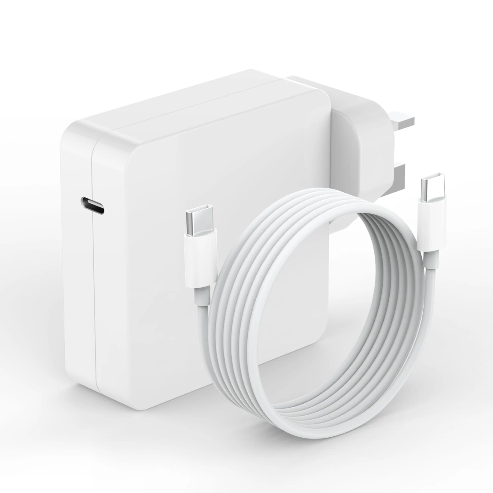 106W USB C Super Fast Charger, Compatible with MacBook Pro 16/15/14/13 Inch/MacBook Air 13/15 Inch/iPad Pro 2021/2020/2019/2018, lenovo and All USB-C Devices Included 6.6Ft/2M Type C to C Cable UK