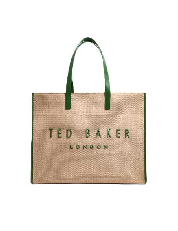 Ted Baker Women's S284036GREENO/S Faux Raffia Large Icon Bag, Green