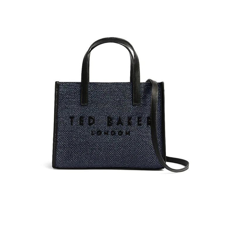 Ted Baker Women's S284037NAVYO/S Faux Raffia Small Icon Bag, Navy