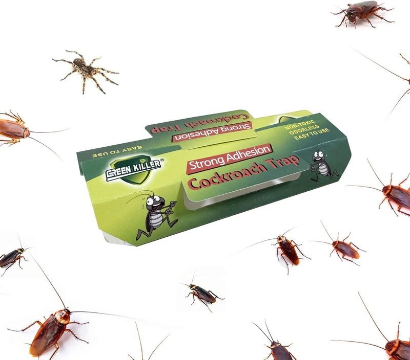 18 Pack Cockroach Trap Sticky, Strong Glue Catchers for Pests in Kitchens, Pantries and Homes, Garage, Shed. Highly Effective, Cockroaches Killer.