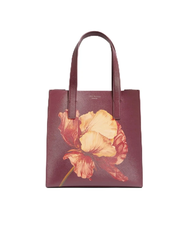 Ted Baker Women's S284076WINEO/S Printed Flower Small Icon Bag, Wine - Image 1