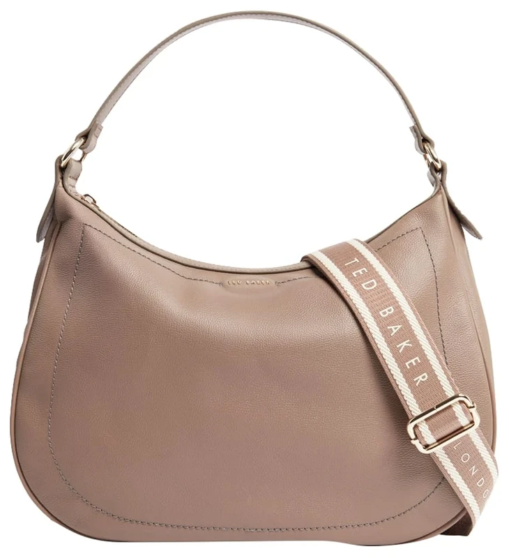 Ted Baker London Webbing Large Leather Hobo Bag, Taupe, One Size