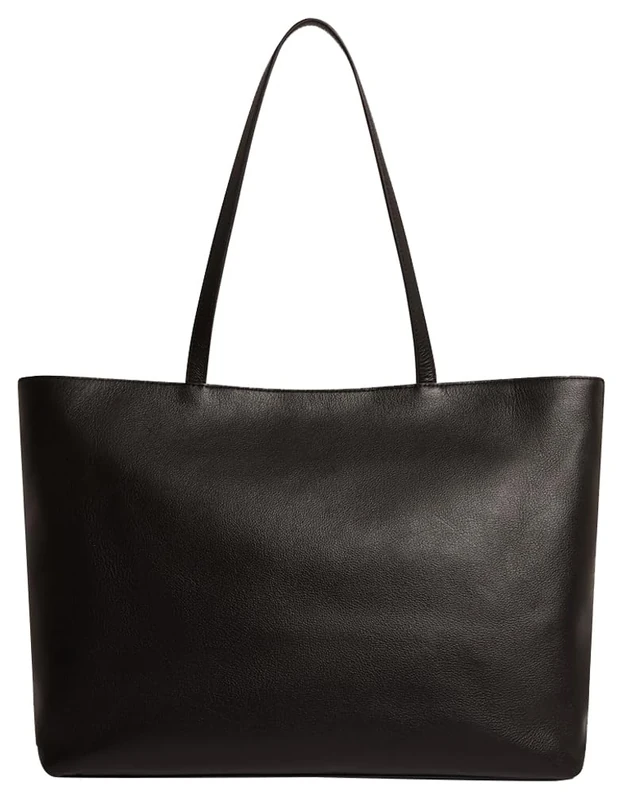 Ted Baker London Large Leather Tote Bag, BLACK, One Size