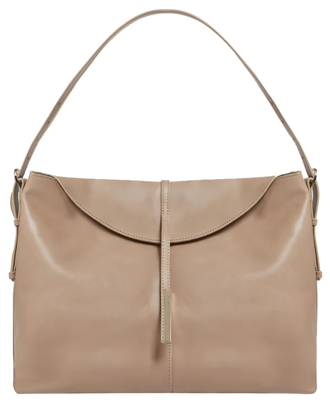 Ted Baker London Bar Detail Leather Large Slouchy Bag, Camel, One Size