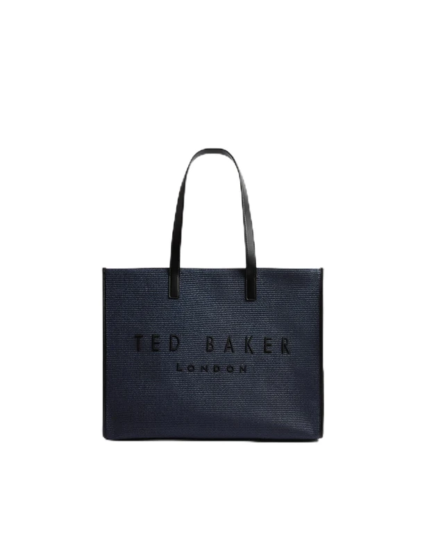Ted Baker Women's S284036NAVYO/S Faux Raffia Large Icon Bag, Navy