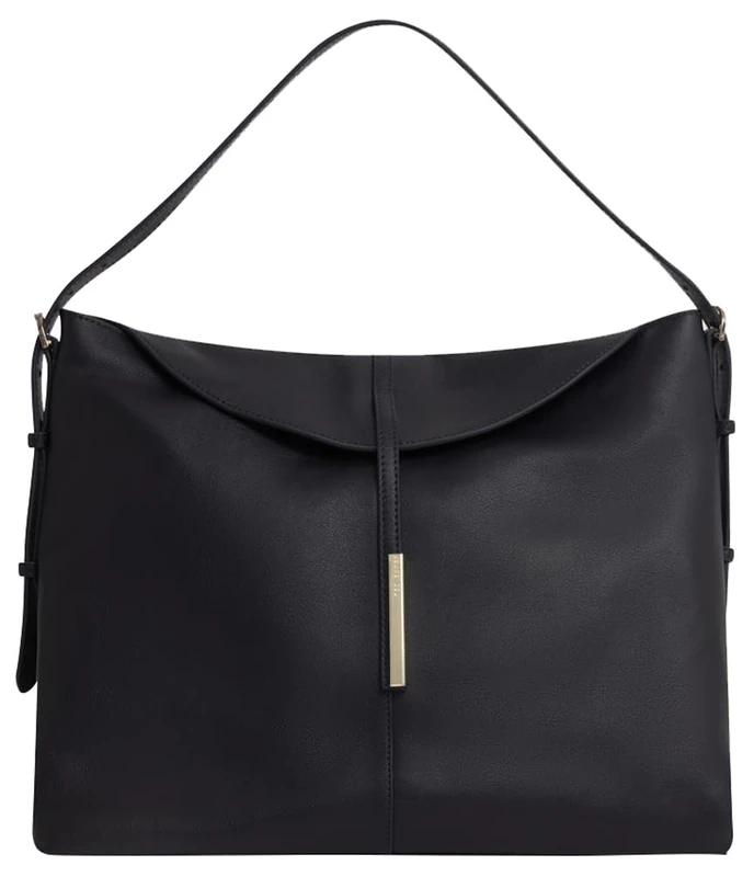 Ted Baker Women's Bar Detail Leather Slouchy Bag, Navy