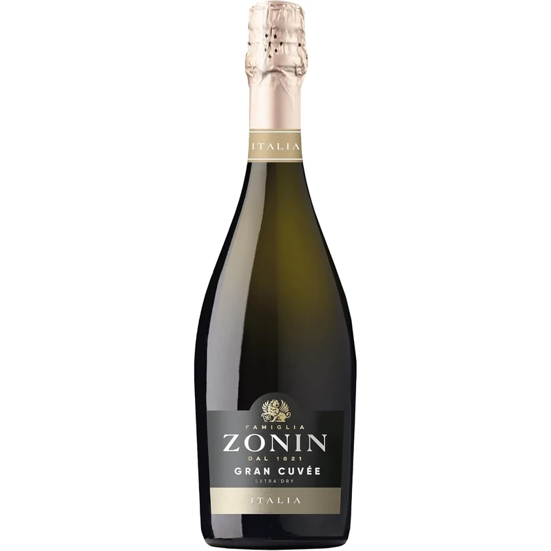Zonin Gran Cuvée Spumante Extra Dry - Italian Sparkling White Wine from the Veneto Region, Italy - Blend of Garganega, Trebbiano & Chardonnay Grapes - 75cl / 750ml, 11% ABV (Pack of 6)
