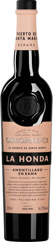 Osborne La Honda Amontillado Sherry En Rama, 500ml (Pack of 6)