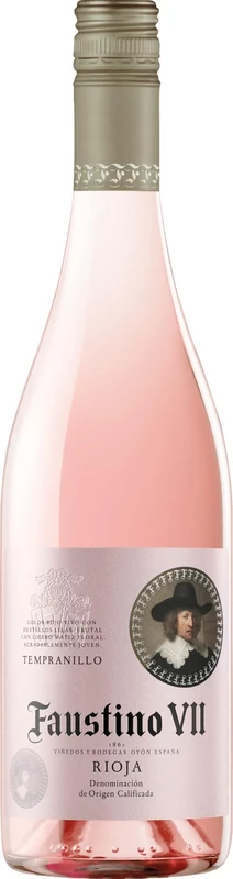 Faustino VII Rosé 75cl, 13.5% ABV | Teampranillo, Dry, Fruity, Rose Wine | Rioja, Spain | (Pack of 6)
