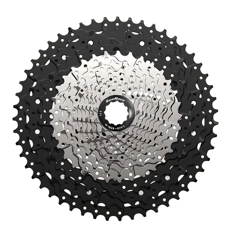 SunRace MZ6 12-Speed MTB Cassette, Silver/Black, HG-Spline, 11-51T