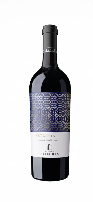 Masseria Altemura Petravia Aglianico - Italian Still Red Wine from the Apulia Region, Italy - 85% Aglianico, 15% Primitivo Grapes - 75cl / 750ml, 14% ABV (Pack of 6)