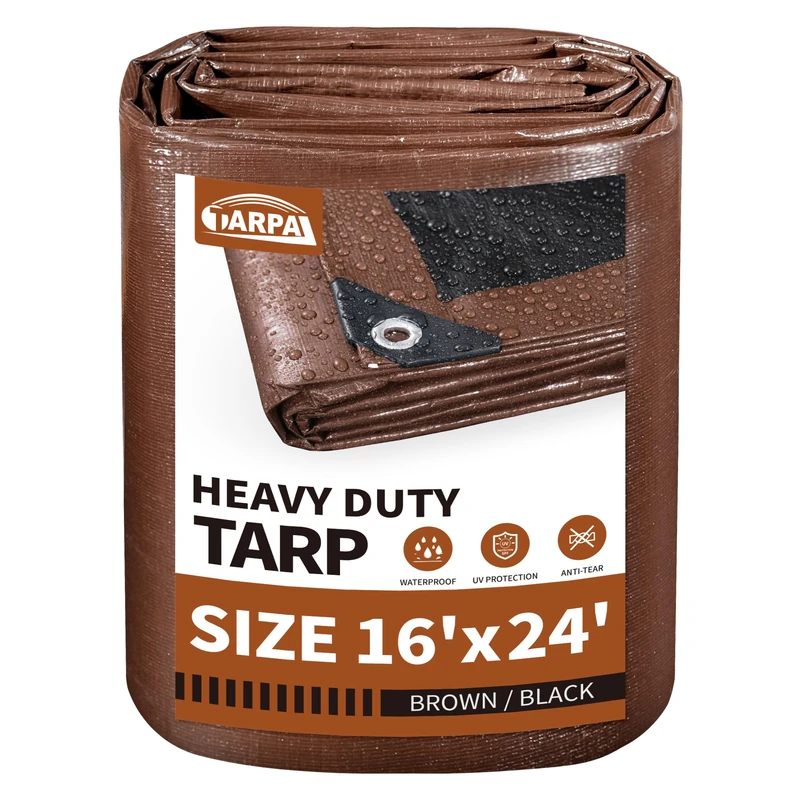 TARPAL Tarp 16x24 Feet Large Tarps Heavy Duty Waterproof 10mil Multipurpose