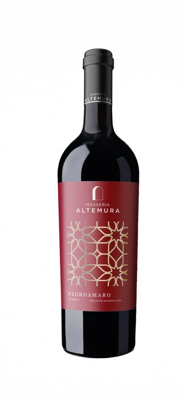 Masseria Altemura Negroamaro Salento - Still Italian Red Wine from Apulia Region, Italy - 100% Negroamaro Grapes - 75cl / 750ml, 13.5% ABV (Pack of 6)