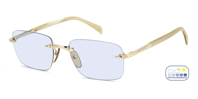 DAVID BECKHAM DB 1195/S Glasses, Gold Beige Horn, Standard Unisex Adult