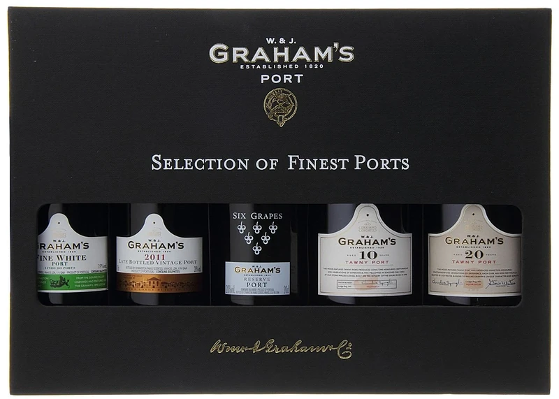 Graham's Port Selection Presentation Pack (White Port, LBV Port, Reserve Port, 10 Year Old Tawny Port, 20 Year Old Tawny Port), 20 cl, (Case of 5) (Pack of 6)