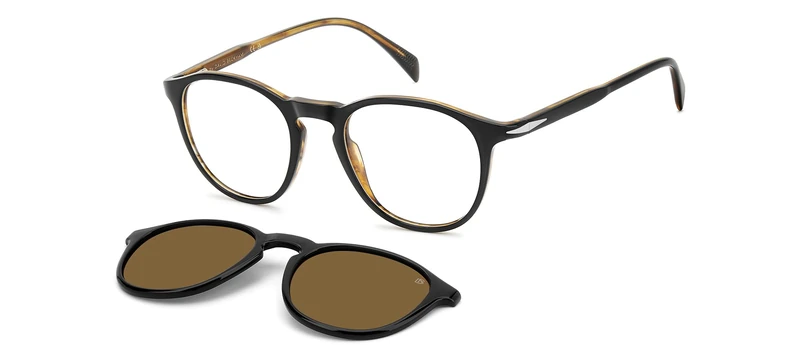 DAVID BECKHAM Mixed Gafas, Black Striped Brown, ESTANDAR