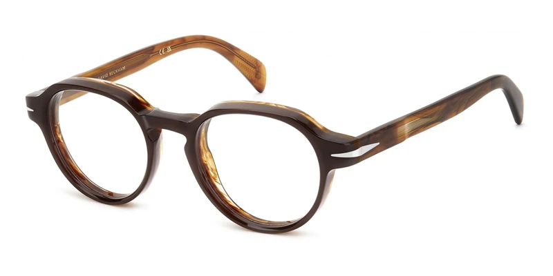 DAVID BECKHAM DB 7153 Glasses, Brown Horn, Standard Unisex Adult