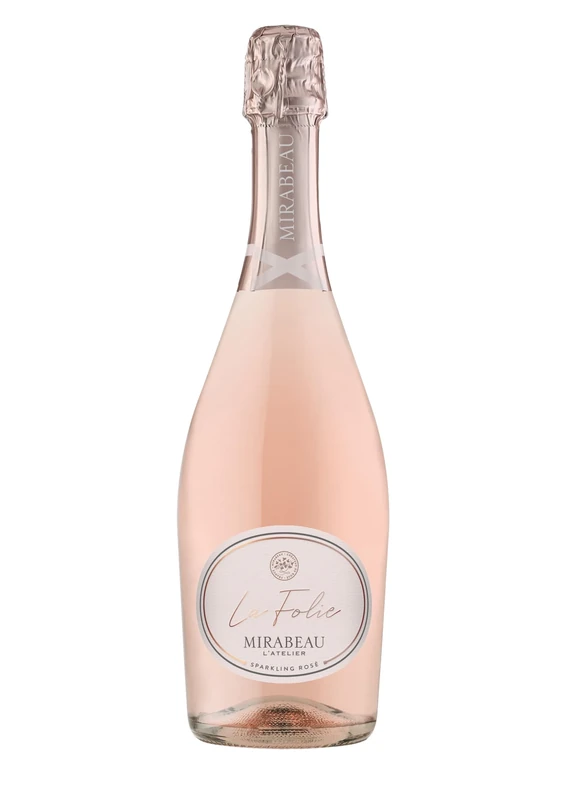 Mirabeau La Folie Sparkling Rosé 75cl l Pale Dry Sparkling Rosé Wine from South of France l 12% ABV l B-Corp Certified (Pack of 6)