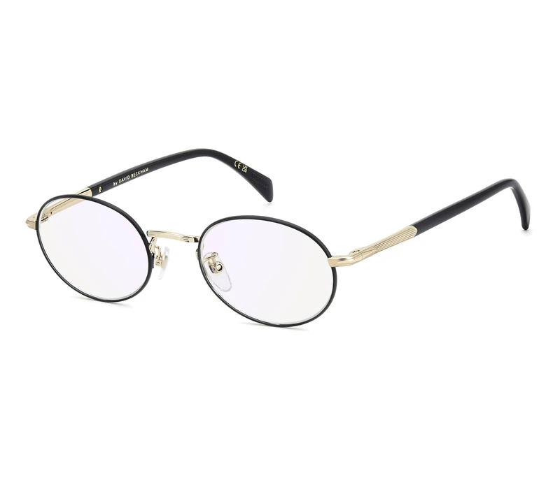 DAVID BECKHAM DB 1203 Glasses, Gold Black, Standard Unisex Adult