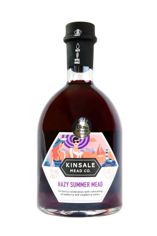 Kinsale Mead Co. Hazy Summer Mead 70cl, a lovely burst of summer berries, fruity and refreshingly different, 11% ABV (Pack of 6)