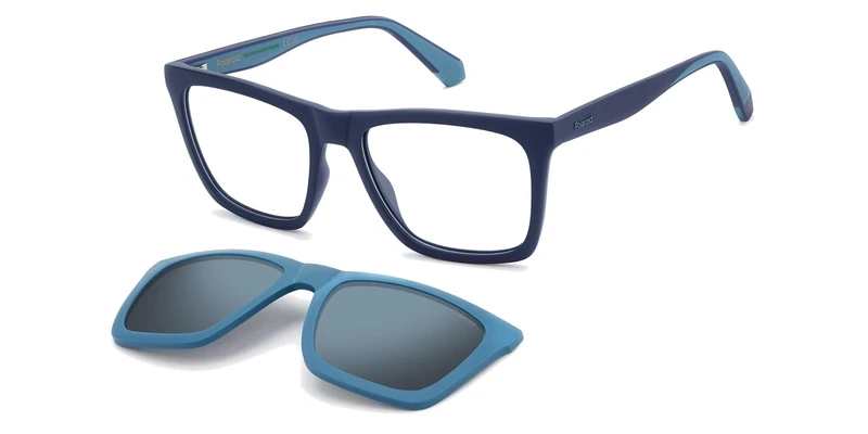 POLAROID Unisex Adult Glasses, Matte Blue, ESTANDAR