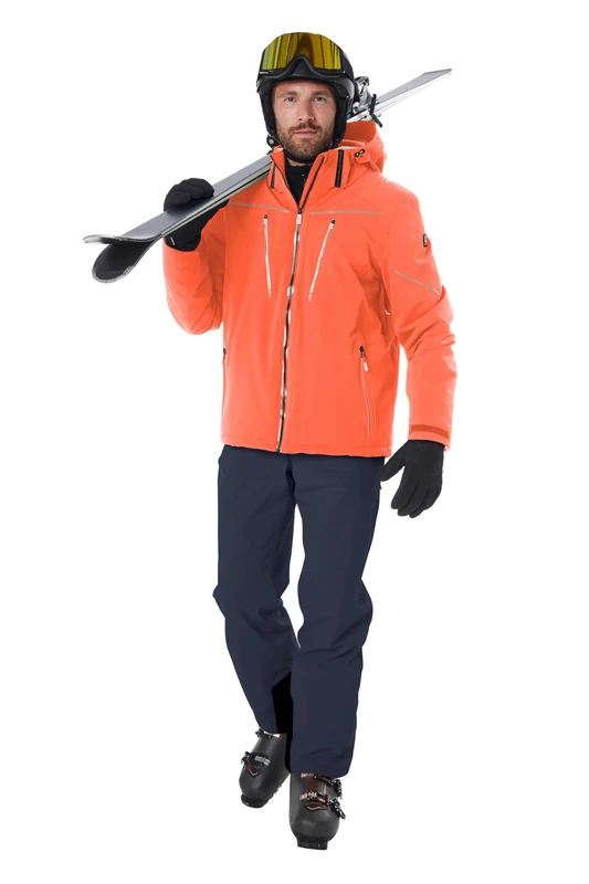 killtec KSW 82 MN SKI PNTS 43443-000 Men's Ski Trousers with Removable Straps, Edge Protection, Snow Guard and Leg Ventilation, Night Blue, L