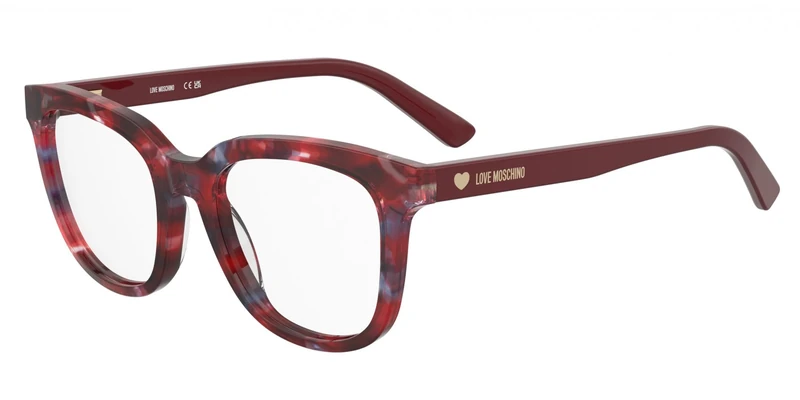 MOSCHINO LOVE MOL666 Glasses, Burgundy, Standard Unisex Adult