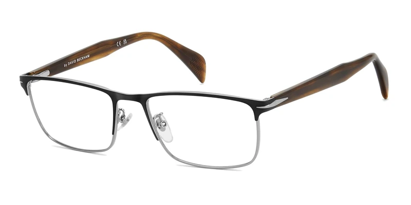 DAVID BECKHAM DB 1209 Glasses, Matte Black Ruthenium, STANDARD Unisex Adult